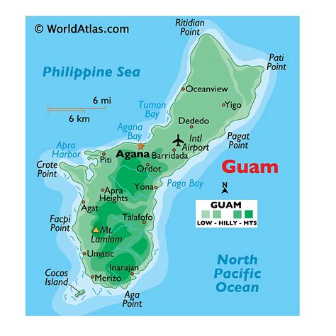 MAP Guam On The World Map